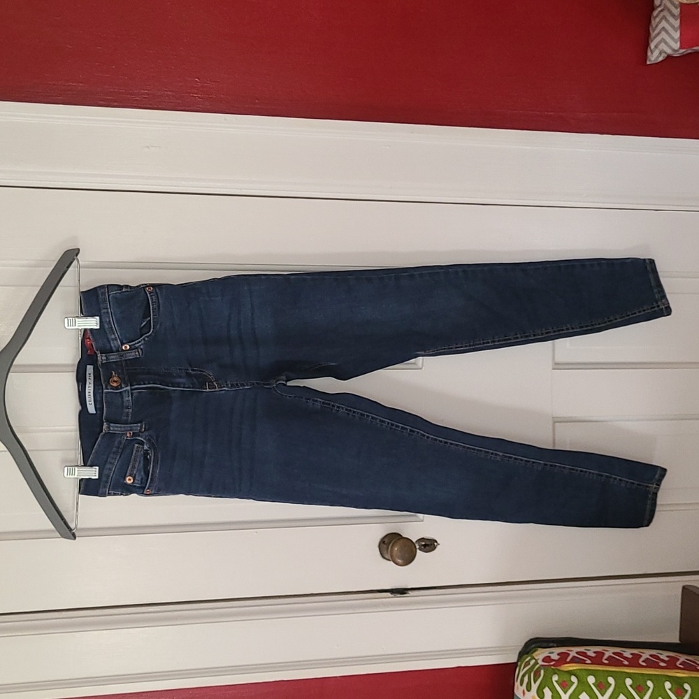 Celebrity Pink High Rise Dark Blue Jeans "The Spice" Size 1/25, Skinny